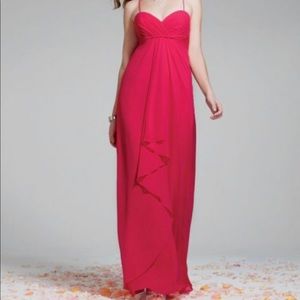 Alfred Angelo Magenta Long Chiffon Gown